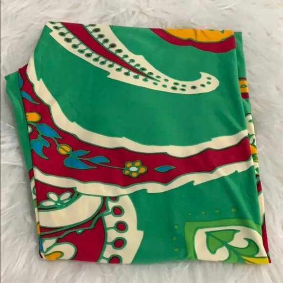 New! Women’s Lularoe green patterned leggings TC - Picture 1 of 2